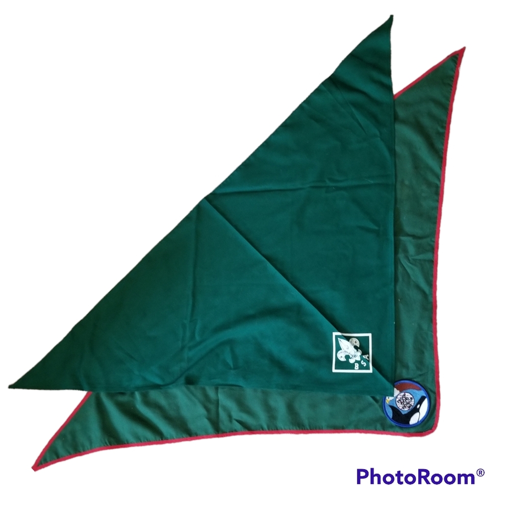 TWO Vintage Official Boy Scouts Of America Neckerchiefs Scarfs. Child/ Adult